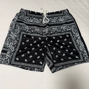 SHEIN Monochrome Paisley Swim Shorts
